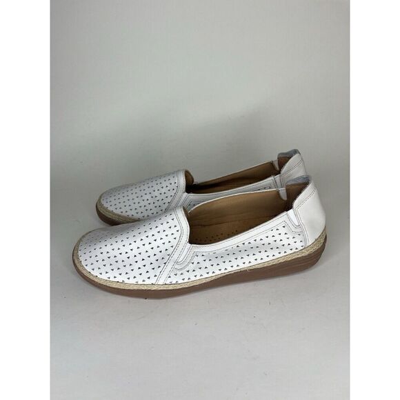 Clarks Collection Shoes Slip Ons Women Size 8W White Synthetic - Picture 3 of 12